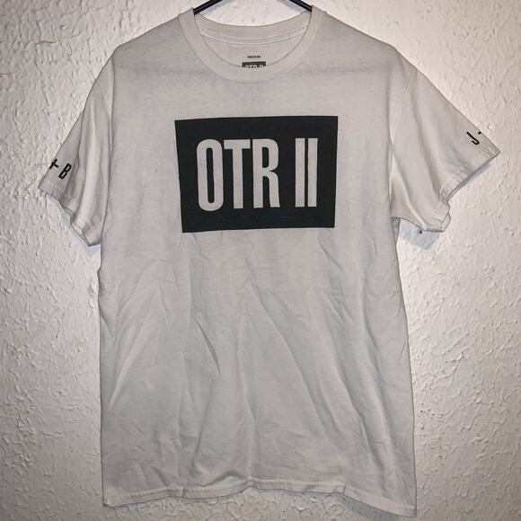 Jay Z Beyonce OTR II 2018 World Tour Short Sleeve Double Sided Shirt Medium - Picture 1 of 4